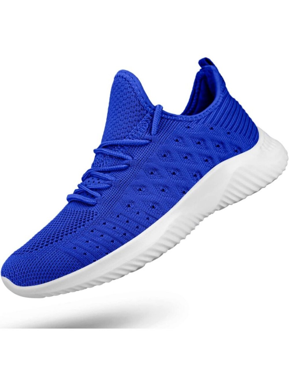 Women Royal Blue Non Slip Lightweight Breathable Workout Slip On Walking Sneaker